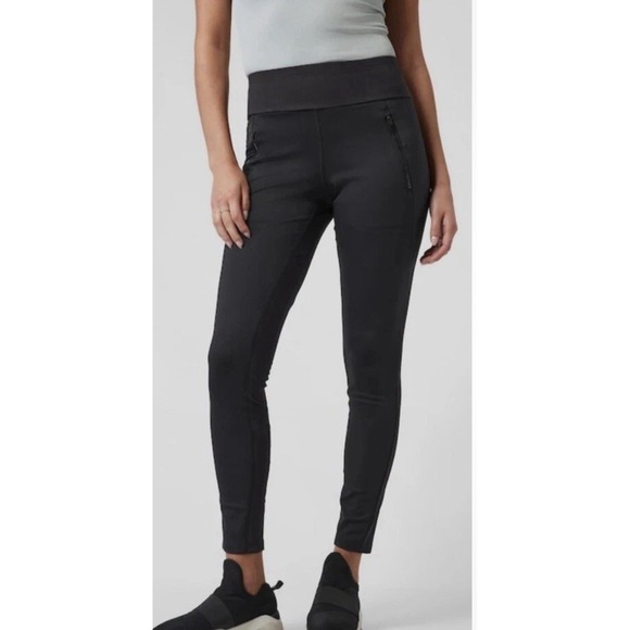 Athleta Women's Black Peak Hybrid Fleece-Lined Tight Activewear Leggings Medium - Picture 10 of 10